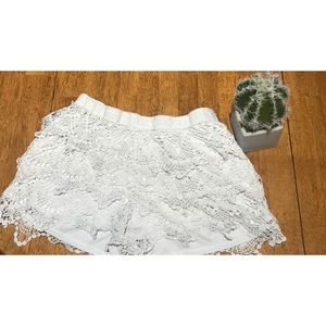 • White Crochet Shorts